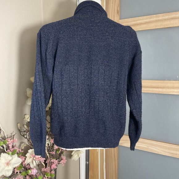 SET OF 2 Fierte s.r.l Men's Sweater Medium Collared Wool Blend Long Sleeves Warm - Picture 3 of 10